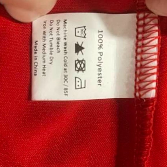 PattyBoutik Red Long Sleeves Rouched Flattering Notch Collar Top - L - Picture 6 of 9